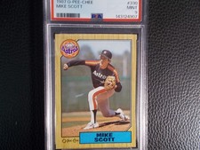 1987 O PEE CHEE #330 MIKE SCOTT PSA 9 !!!