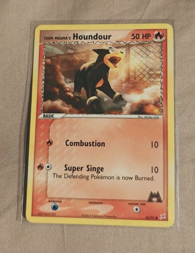 Pokemon TCG Team Magma's Houndour 62/95 Team Magma vs Team Aqua Regular LP Card