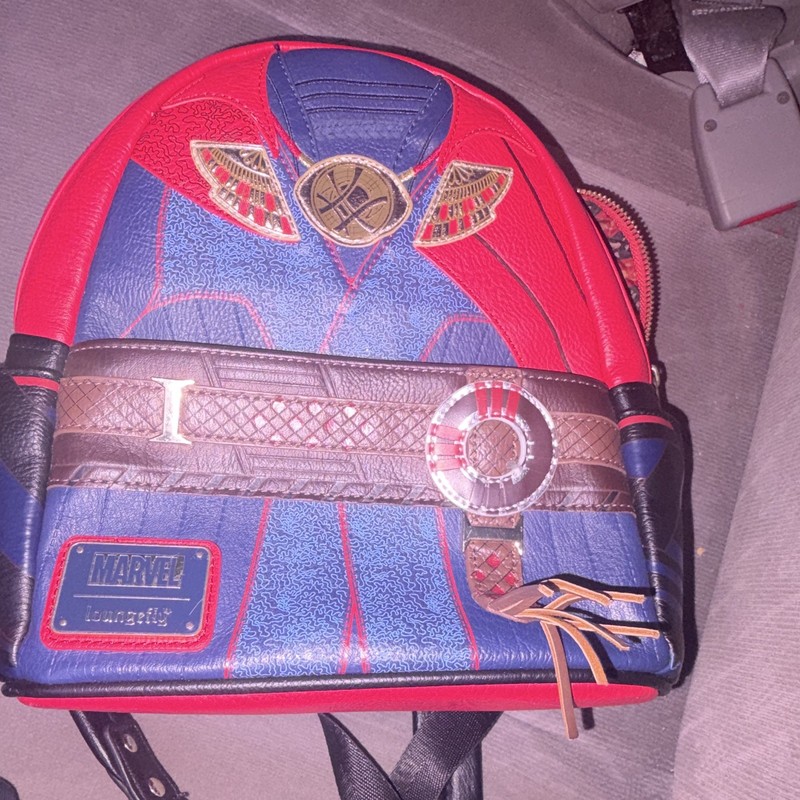 Loungefly Marvel Doctor Strange Mini Backpack Faux Leather Colorblock Zip