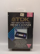 Video Accessory TDK Wet video VHS/S-VHS Head Cleaner Unique Design