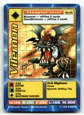 Digimon Digi Battle - Vilemon Bo-20 - 1st Ed - Series 1 Bandai 1999