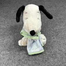 Peanuts Snoopy Holding Blue Blanket Paw Plush Cedar Point Fair Stuffed Doll 10"