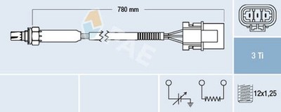 Lambdasonde Sensor Abgassteuerung FAE 77181 für SUNNY P10 NISSAN PRIMERA 3 N14
