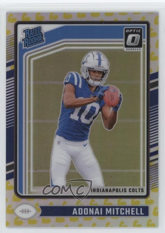 2024 Panini Donruss Optic Rated Rookie Flex Prizm /149 Adonai Mitchell #203 0w27