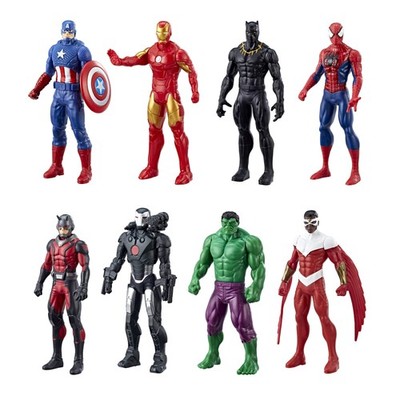 Marvel Avengers Ultimate Protectors Pack, 6-Inch-Scale, 8 Medium, Black