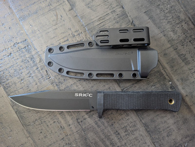 Cold Steel SRK-C Survival Rescue Knife COMPACT 5'' SK-5 Carbon Steel Blade Black