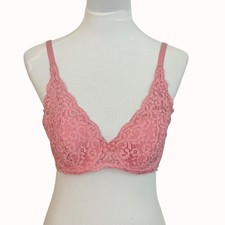 Victorias Secret Lace BraSize 38B Dusty Pink Body by Victoria Lined Demi