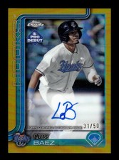 2025 Topps Pro Debut Chrome #PDC-174 Luis Baez Gold Auto /50