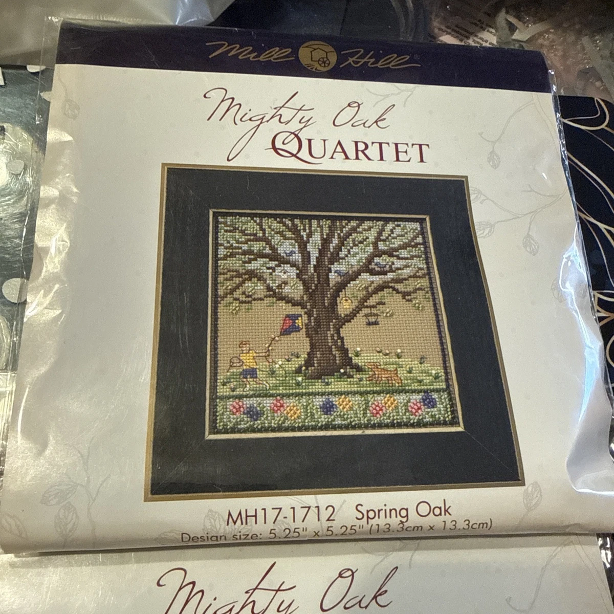Lot of 4 Mill Hill Mighty Oak Quartet Seasons Beaded Counted Cross Stitch Kits