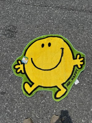 RARE Vintage 2010 Mr Men Mr. Happy Roger Hargreaves Rug NOS W/tags