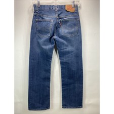Levi  s 505 Straight Leg Denim Red Tab Blue Jeans Boys Size 12 Regular 26x26 