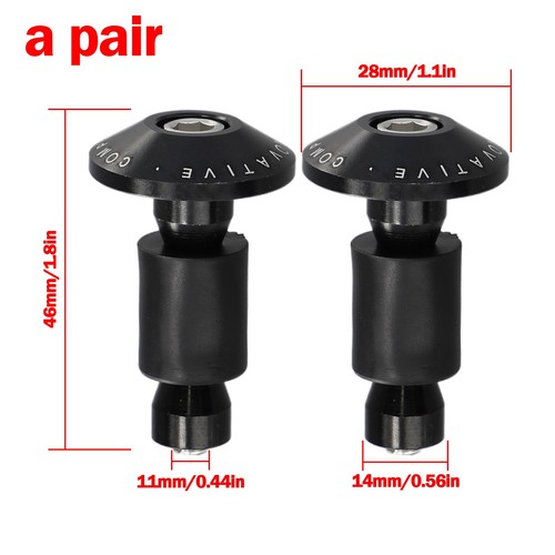 2Pcs 7/8\ 22mm CNC Motorcycle Bar Ends Handlebar Slider Grips Cap-Replacement - Picture 4 of 15