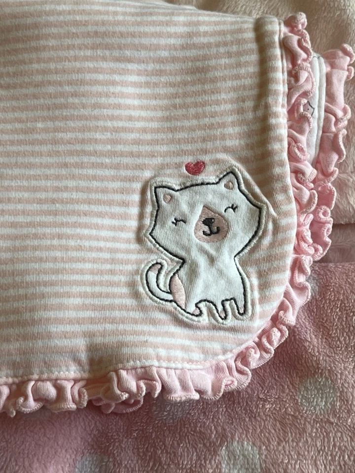 ¡Paquete bebé niña! Mantas y cariñosas de cordero jirafa rosa bebé de 3 quilates! Foto 2 de 4