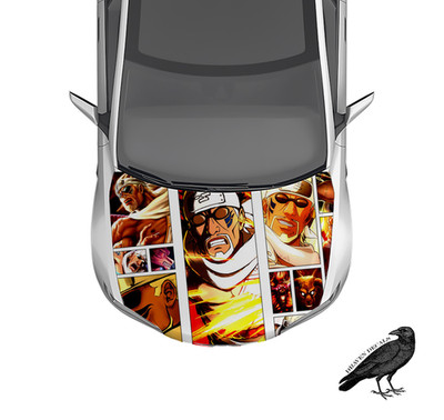Killer Bee Naruto Anime Hood Wrap Weatherproof Vinyl Car Decal 50'' X 65''