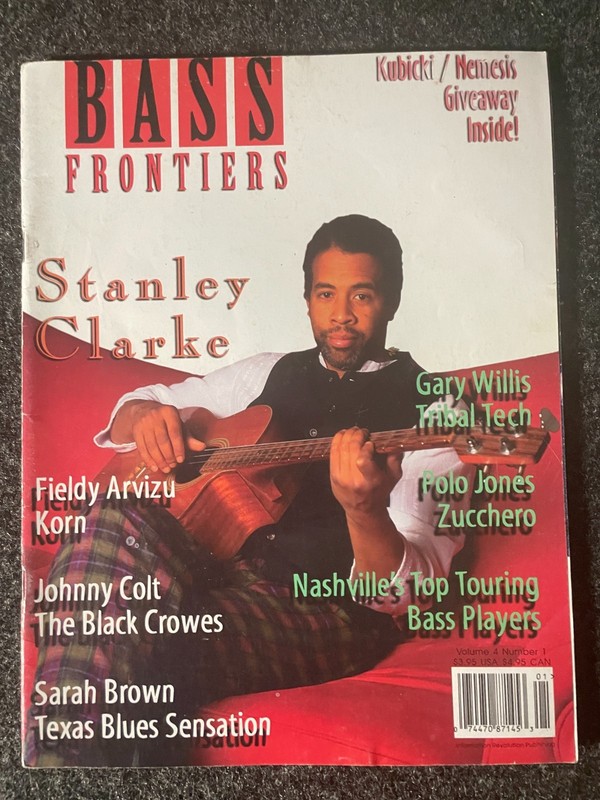 RARE! Bass Frontiers Stanley Clarke Korn Sarah Brown Gary Willis Vol 4 #1