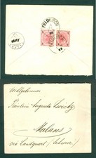 Austria. 1890+_  Cover Feldkirch. 2 x 5 Kreuzer Franz Joseph. Adr: Switzerland