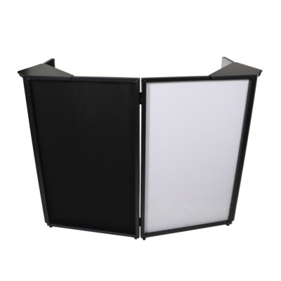 Pro X 4 Panel DJ Facade MK3 with Corner Shelves + Blk/Wht Scrims & carry bag