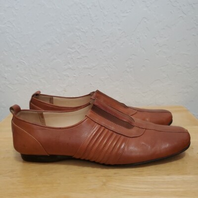 Rangoni Firenze Shoes Womens Size 9B Loafers Brown Leather Slip On