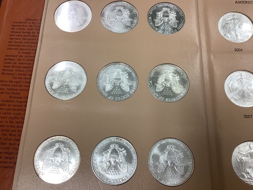 1986-2021 American Silver Eagle Set .999 Silver 1 Oz Coins Dansco Book! - Picture 11 of 19