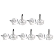 5 Pairs TPU High Heel Tips 3mm Pin 11x11mm U-Shape Shoe Repair Caps, Transparent