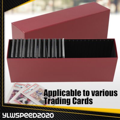 graded pokemon card storage The Brickbox Slab Vault for PSA & CGC Cards  Magnetic Lid  Heavy Duty  Display Case  Holds 14-15 Graded Slabs  TCG Storage Box