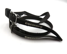 Vintage Wellgo Cycle Pro Toe Clip Straps Black