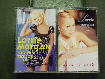 2 X Lorrie Morgan - Shakin Things Up & Greater Need - Cassette Tapes