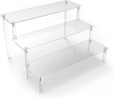 Clear Acrylic Display Riser Shelf for FUNKO POP, Perfume Organizer and Pokemon