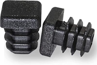 Inch Square Plastic Plug Insert (), Black End Cap for Metal 0.5'' 4 Pack