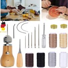 Leder Nähwerkzeug Set—19Stück Leder Nähset Enthalten Leder Nähnadeln Ledernadeln