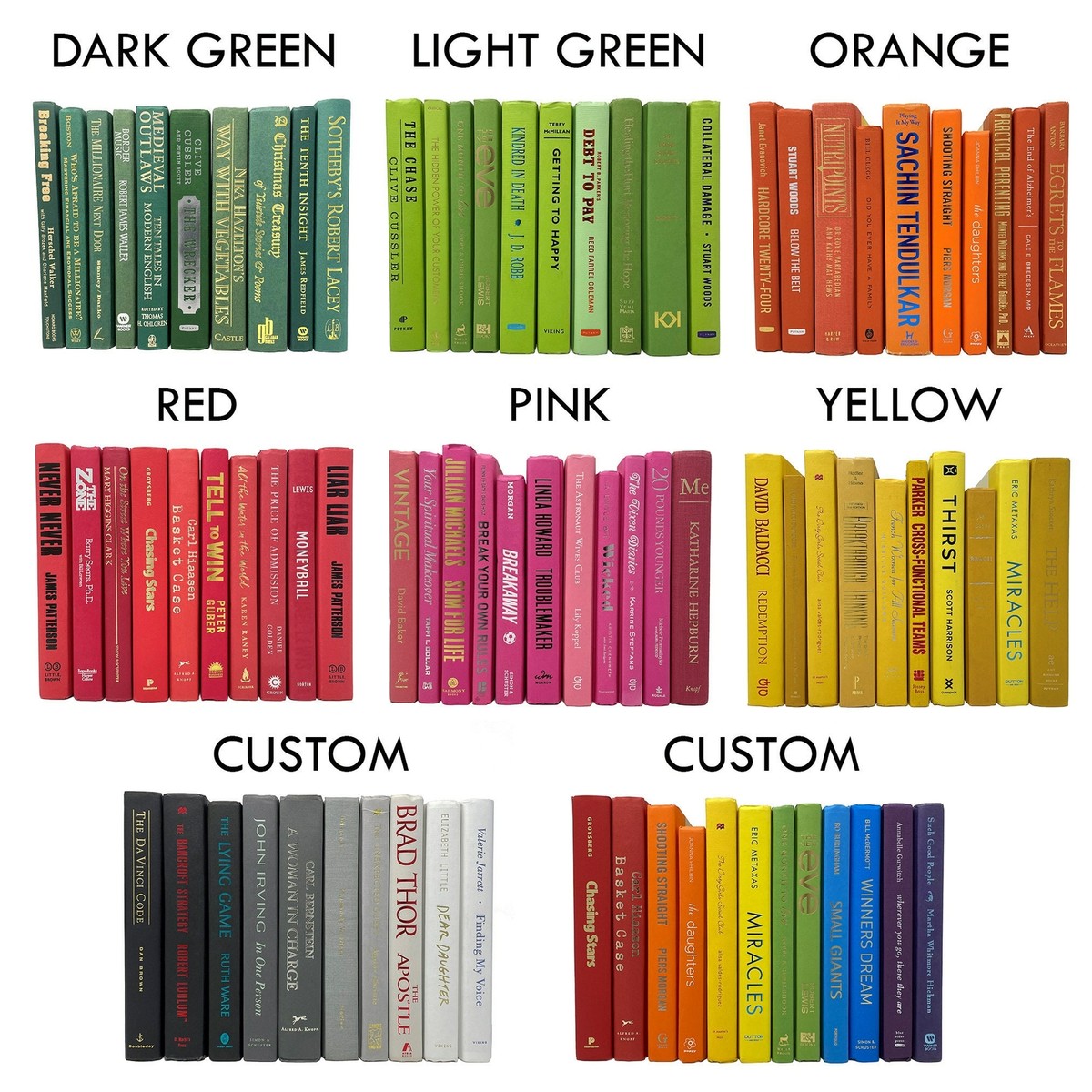 Modern Hardback Books | Decorative Books By Color | Choose your