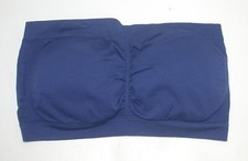 Zenana Convertible Strapless Seamless Bandeau Bra 7" W Royal Blue 1X - 2X NEW