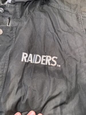 VINTAGE Los Angeles Raiders Jacket Triple Fat Goose Puffer NFL L