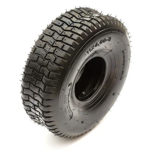 Tyre 11x4.00-4 2 Ply Chevron Turf Tread Fits 4" Inch Wheel Ride On Lawn Mower - Picture 2 of 7