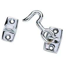 1-3/4 Inch Chrome Plated Zinc Cabin Door Hook for Boats, RVs and More