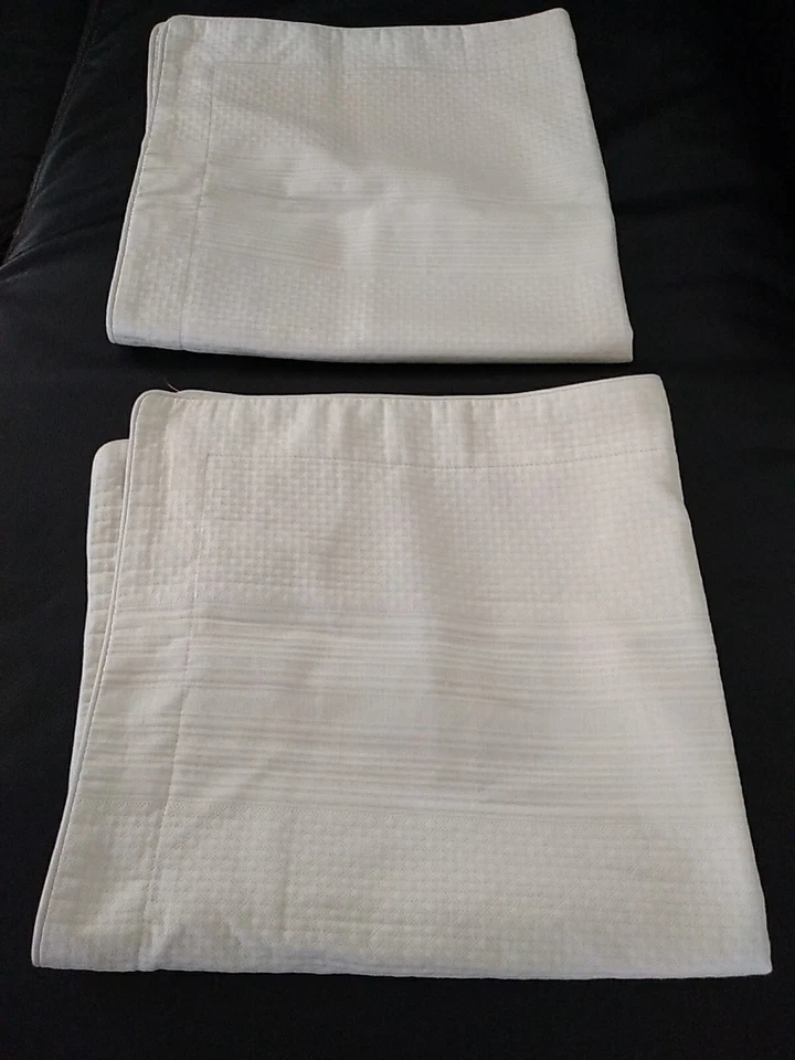 Ralph Lauren 2 piezas fundas de almohada marfil euro algodón 28" X 28" Foto 4 de 4