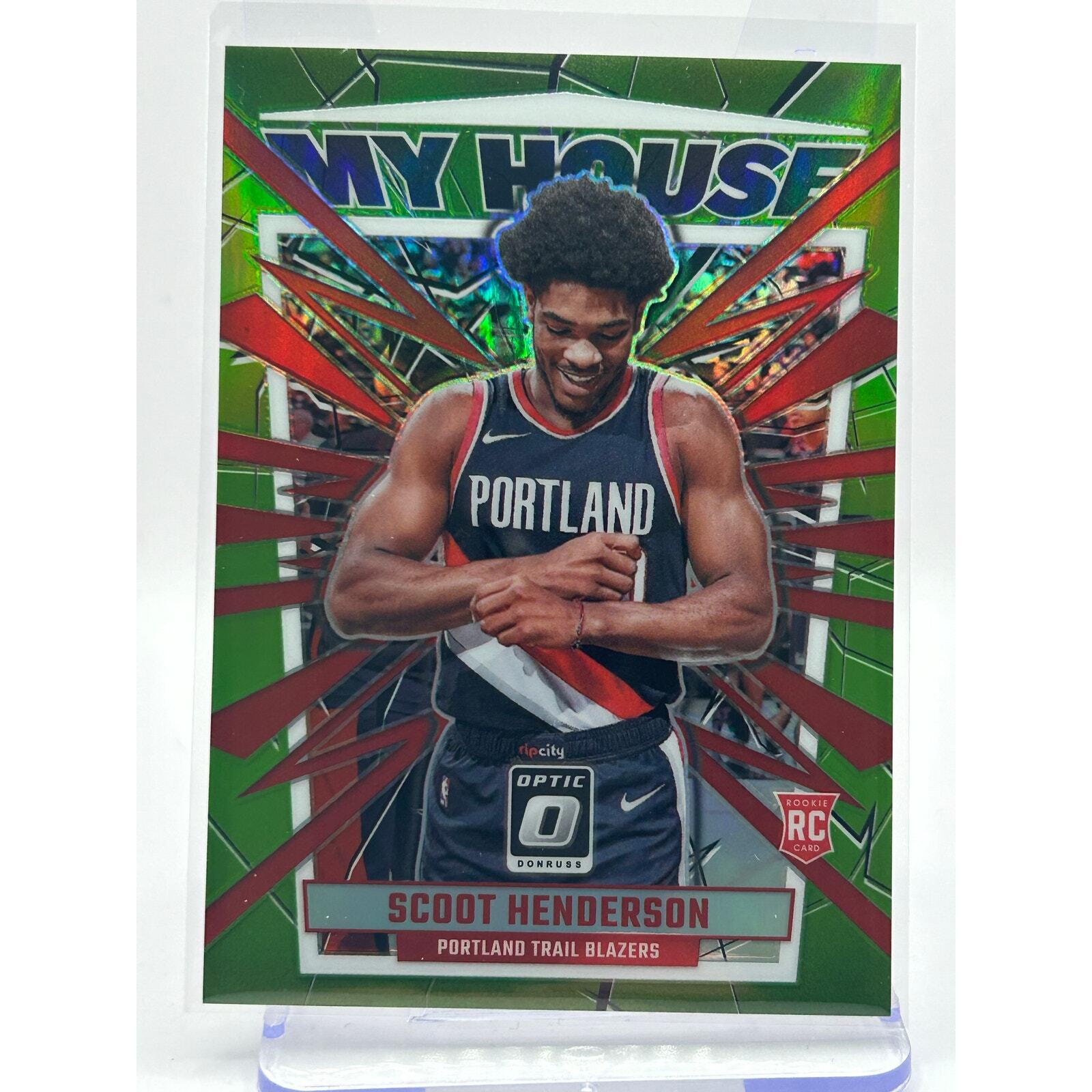 2023-24 Optic Scoot Henderson Rookie My House Lime Green /149 SP Trailblazers