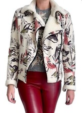 Zara Painted Print Aviator Jacket
