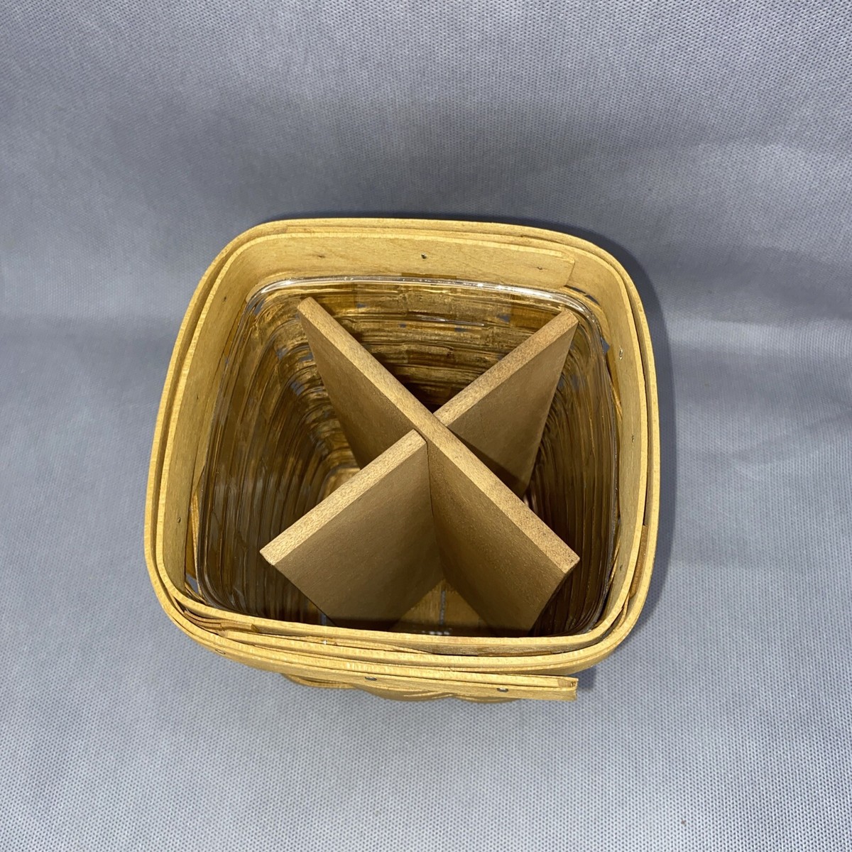 Longaberger 1997 Small Spoon Basket Combo +4-Way Dividers #44130