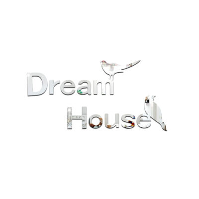 Dream House Spiegel 12er Set Deko Vogel Goldspiegel Kunststoff PS m. Klebepunkt
