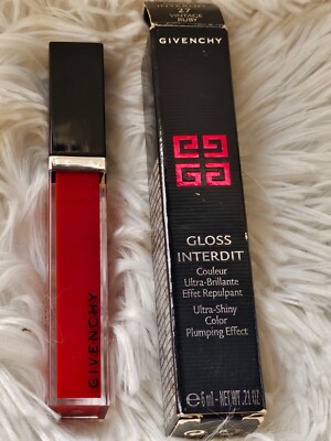 Givenchy Gloss Interdit Ultra-Shiny Color Plumping Effect 6ml 27 Vintage Ruby