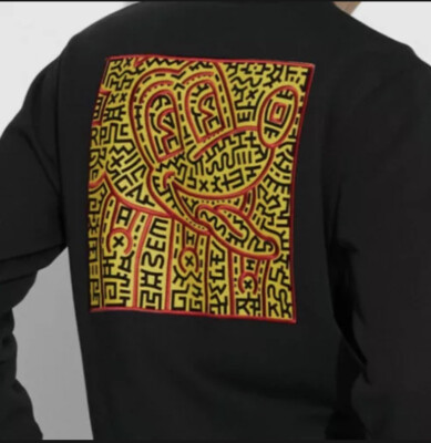 Coach Disney Mickey Mouse X Keith Haring XS Sweatshirt Black