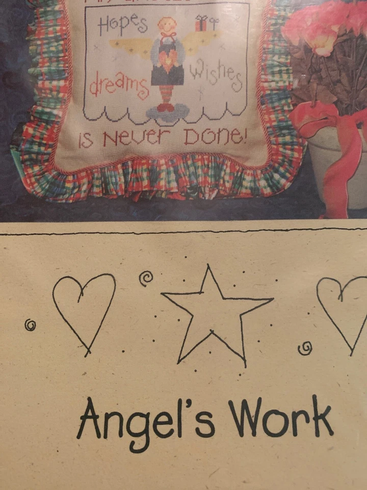 New LIZZIE KATE An ANGEL'S WORK is Never Done Counted Cross Stitch Pattern ANGEL - Image 3 of 4