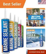 Premium Marine Sealant & Adhesive - 10 Oz Waterproof Caulk for Various Surfaces