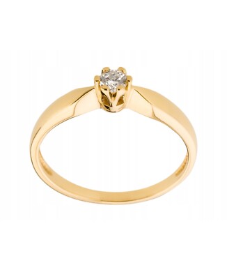 Verlobungsringe - Goldring mit Diamant 