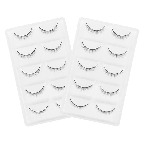 10 Pairs Decorative Eyelashes Pre Glued Fake Looking
