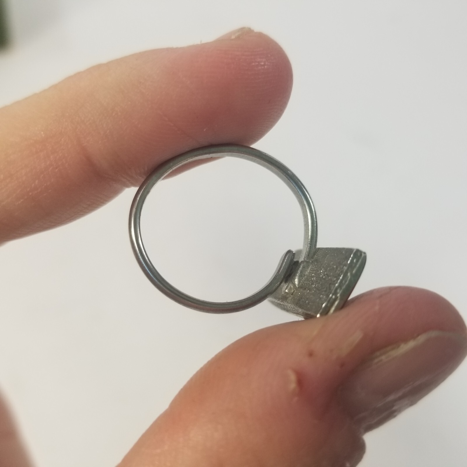 Fire Opal Silver Tone Adjustable Ring Rectangle B… - image 8