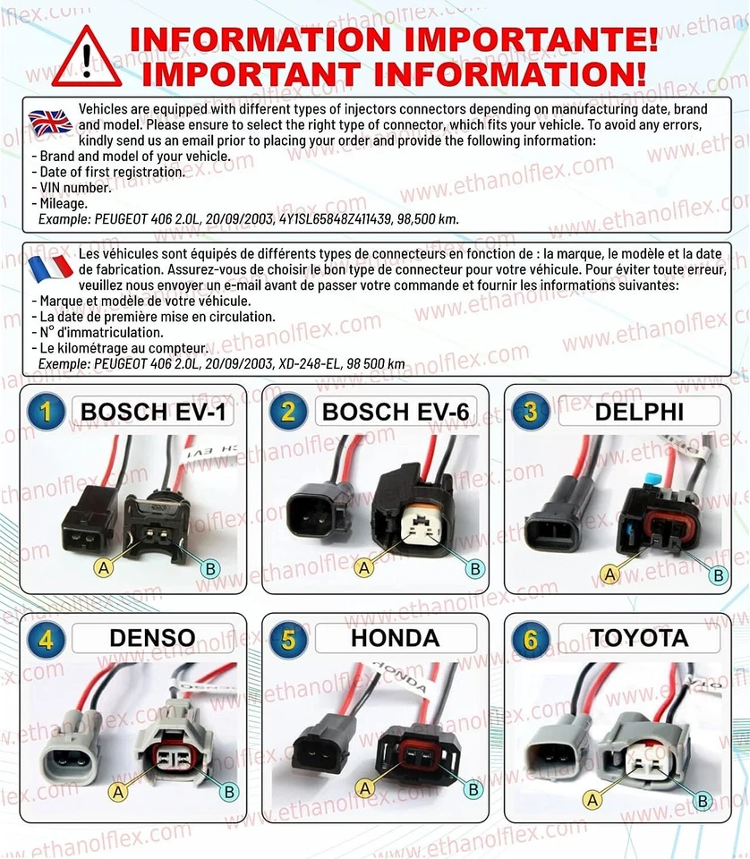 KIT BOITIER ETHANOL E85 4 Cyl. POUR: PEUGEOT, CITROEN AUDI, HONDA, TOYOTA.... - Photo 2/4
