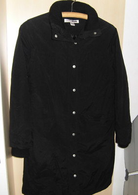 Damen-Wintermantel Flash Lights schwarz Wollkragen Gr. 38