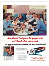 Gleem Toothpaste Print Ad Vintage Advertisement Dental Ad Proctor Gamble 1956